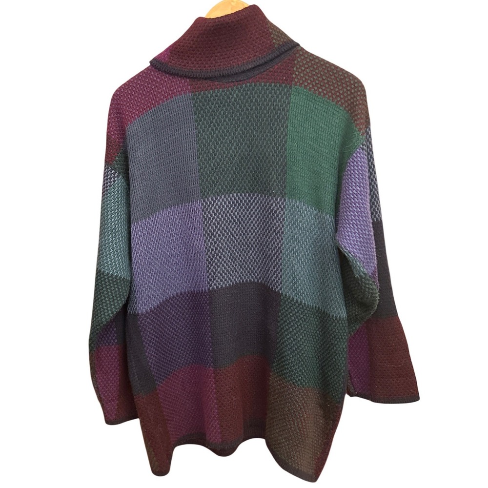 90s Vintage Collier Bay Patchwork Turtleneck Swea… - image 2
